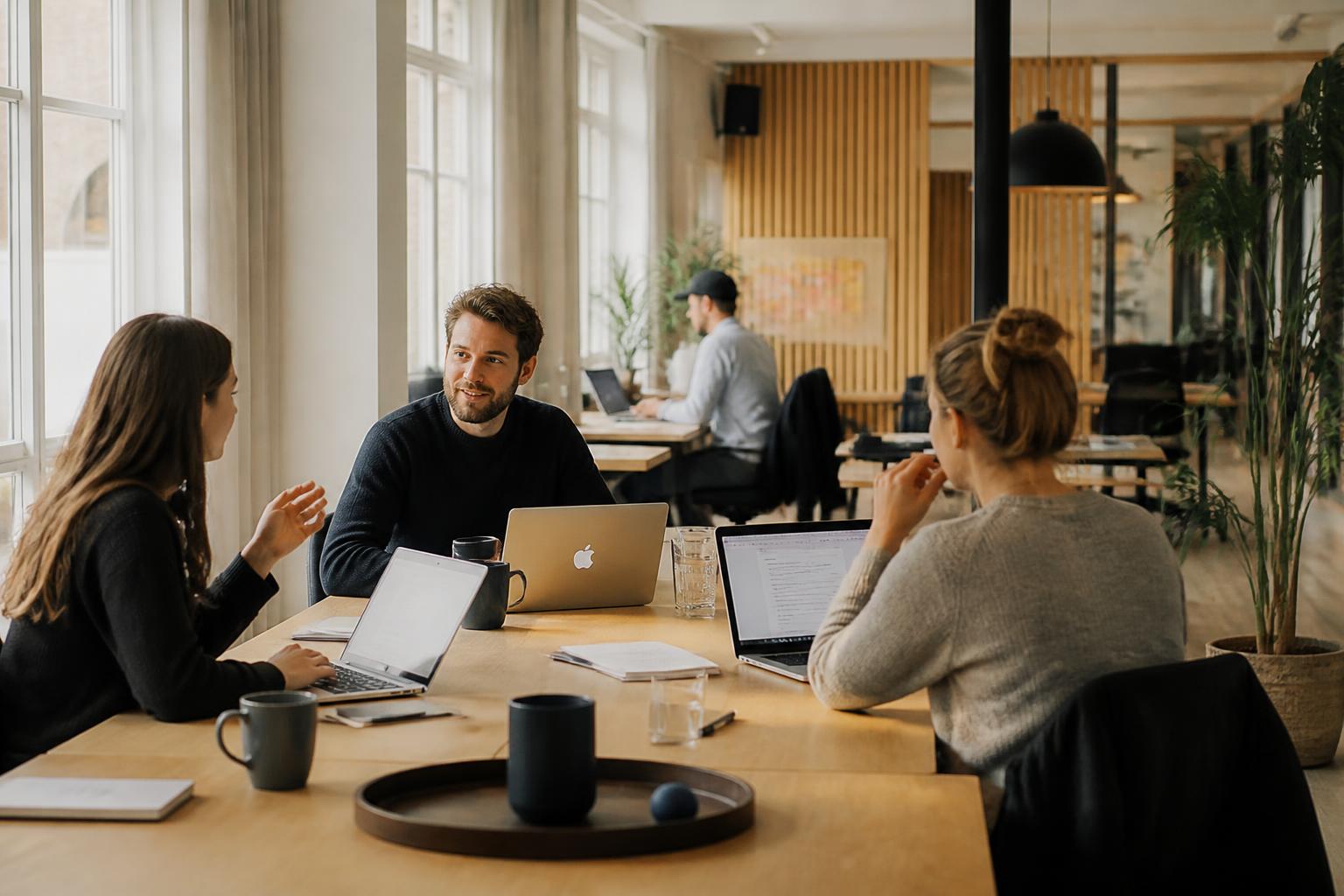 Holdet hos House of Leads i løbet af en arbejdsdag